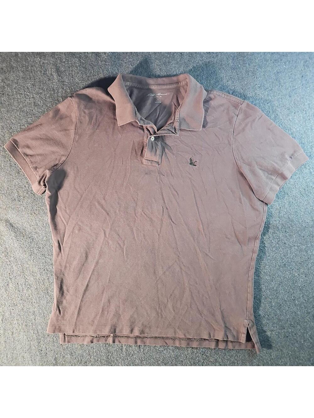 Eddie Bauer L Brown Polo Shirt